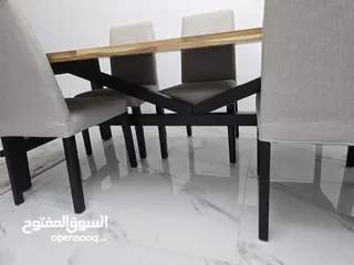  4 طاول سفرة مع 6 كراسي