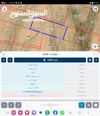  1 للبيع قطعة أرض 11 دونم في المطبه الموقر قرب مصنع الشماليه