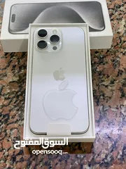  9 للبيع أيفون 15 برو ماكس  ابيضّ سعة التخزين 256 الجهاز شبه جديد مع كرتونة وشاحن وبدون أي خدوش استخدم
