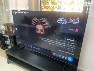  1 للبيع شاشه سامسونج مواصفات عاليه جدا حجم 60 موديل (UB8000)8k طبعا الشاشه بتيجي بدون شصي نحيفه جدا طب