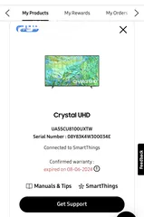  2 Samsung TV 55" Crystal UHD 4K CU8100 مش DU7000 مميزة