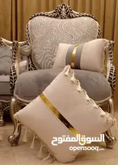  4 طقم كنب دمياطي  خشب زان قماش سليفا تحريف يدوي اعلى جودة من المصنع لبيتك