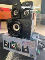 6 سماعات سبيكرز جودة عالية Speakers Wired ECCO 3 USB Aux RGB