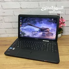  3 لابتوب toshiba  ،  ممتاز جداً للبرامج و للاعمال المكتبية وملفات الصوت والفيديو والطباعه