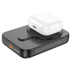 5 Hoco PowerBank MagSafe 10000 mAh  باوربانك وايرلس ماج سيف يدعم الشحن السريع  من شركة هوكو فقط