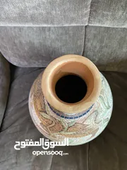  9 مزهرية - فازة فخار مزخرفة بالخزف