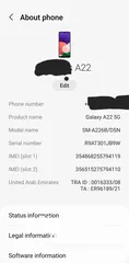  3 Samsung galaxy a22 5g good condition