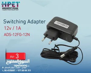  1 Switching Adapter  12v / 1A  ADS-12FG-12N محول كمرات اصلي