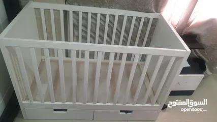  6 سرير أطفال قابل للتعديل طبقتين ( ايكيا )