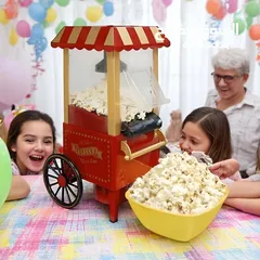  1 ماكينة صنع الفشار استمتع بتحضير فشار طازج وساخن خلال دقائق بدون زيت  لتكون وجبة صحية ولذيذة