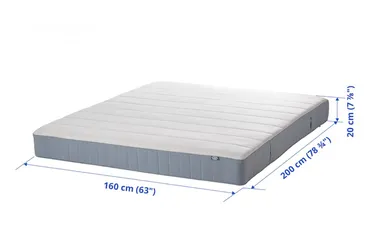  6 IKEA bed frame & mattress (160x200cm)  in superb conditions-1 year and 5 months old.