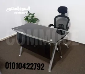  1 مكتب مدير/موظف مودرن زجاج سيكوريت تخانه10مللي مكاتب مديرين اثاث مكتبي كراسيmanager office