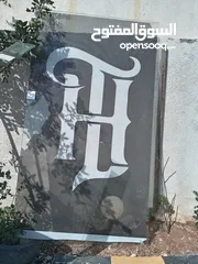  2 لوح زجاج بوابة محل