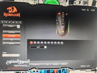  8 ماوس REDRAGON COBRA FPS معروفه استعمال خفيف اخت الجديد للبيع مع سماعه هايبر اكس كلاود 2 سلك