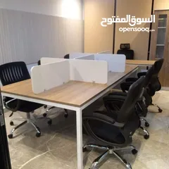 7 خلية عمل زحكات اثاث مكتبي ورك استيشن -work space -partition -office furniture -desk staff work stati