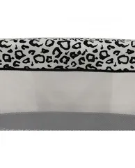  6 Leapord Print Travel Easy Fold Compact Baby Cot And Bed