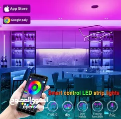  4 LED strip rgb 30 meters حبل ليد تحكم هاتف وريموت