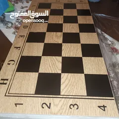 2 بورد صندوق طاولة شطرنج و نرد و زهر  خشب