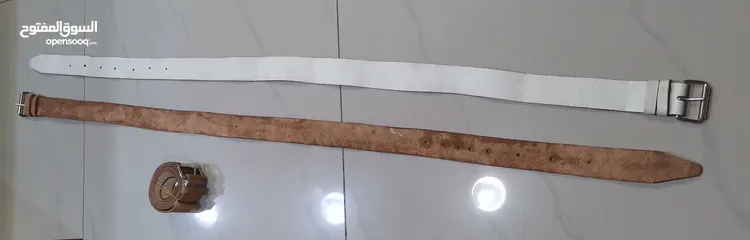  4 أحزمه جلد طبيعي 100٪ من عجول عربيه أصيله