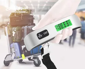  3 لاتنسي رفيق السفر  ميزان حقائب السفر ميزان إلكتروني يستطيع وزن حتي 50kg