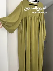  2 Olive color Medine silk dress