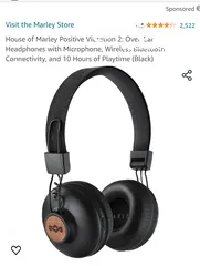  5 house of marley bluetooth headset سماعات بلوتوث جوده فخمه