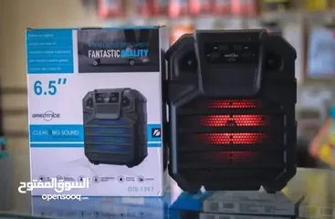  2 سماعات 6.5 انش شحن سماعة سبيكر بلوتوث و اضائه وراديو صوت قوي سماعه حفلات منزليه SPEAKER مكبر صوت
