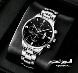  1 ساعه رجاليه فولاذيه المقاومه لي الصدا ووتش الفاخر جميله الساعه أنا شخصينه مستخدمه والله افضل الساعات