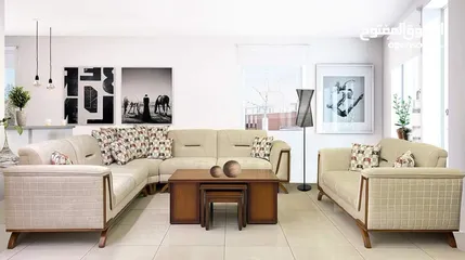  9 اطقم ضيوف خشب زان وسويد 2cm   بل كامل واسفنج دانلوب مكفول 5 سنوات عل فاتوره لاتتردد بل اتصال ماسة.