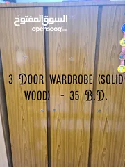  1 3 Door wardrobe solid wood