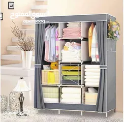 10 خزانة قماش مثالية لتخزين الملابس إطار المنتج مصنوع من معدن متين ومقاوم .