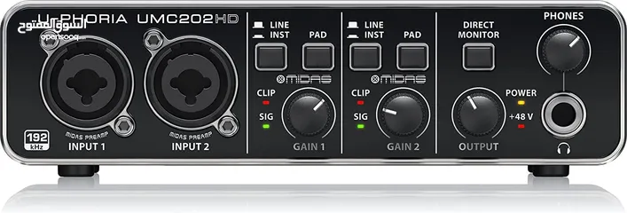  6 Behringer U-Phoria UMC202HD