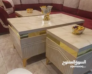  14 اطقم طربيزات عدة موديلات  حديد وخشب