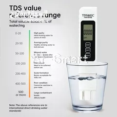  5 Water Quality Detection Pen Household Drinking Water TDS / EC / TEMP Test Meter - 20 JD