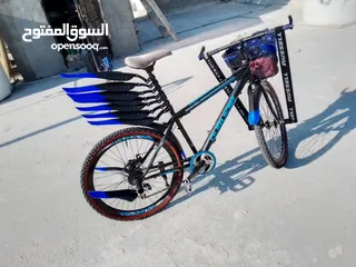  22 بيع بسكليت بحاله جيده جدااا اللون اسود وازرق واضح بالصوره غيارات شغاله وبرك شغال 100%