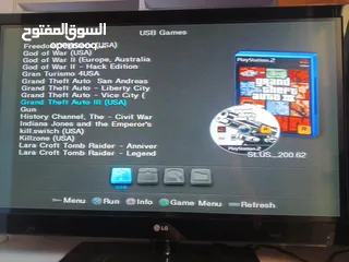  22 بلايستيشن 2 معدلة مع اسلاك + ميموري جديدة هدية + هارديسك وميموري عليهم 60 لعبة مميزة