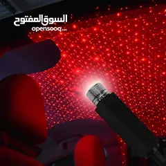  9 وصلة اضاءه ليزر نقاط حمراء او  بنفسجيه على مدخل usb داخل السياره او المنزل مرنه بالتحكم بتوجيه الاضا