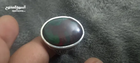  1 خاتم فضة 990 صياغة عارف البحرين يدوي بالكامل وزن 33ونص