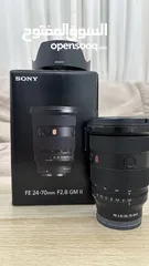  1 عدسة سوني sony 24-70 gm ii f/2.8