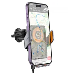  10 Hoco HW7 Car Holder with Wireless Charger شاحن لاسلكي للهاتف من شركة هوكو  شحن سريع 15 واط 15w charg