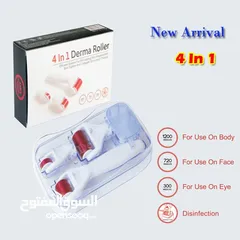  2 بكج اداه ديرما رولر تيتانيوم 4 في 1 و كريم الكولاجين ديرمارولر مقاسات Derma Roller