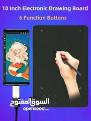  4 لوح رسم الكتروني مع قلم مقاس 10 بوصة .. يشبك باللابتوب مفيد ل دكاترة الجامعة او الرسامين