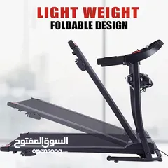  7 جهاز مشي كهربائي منزلي من نوع TECHNO FITNESS بحالة شبه جديدة-متعدد الوضائف مع شاشة رقمية وجهاز تدليك