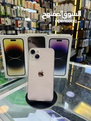  1 لون زهري مميزIphone 13 128 gb مستعمل بحالة الجديد