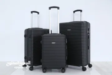  2 STARLIFE Luggage Bag 3PCS Set ABS Hardside With Lockable 360° Rotating Double Wheels Travel Suitcase