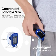  11 جهاز Pulse oximeter لقياس و فحص نسبة الاكسجين في الدم ويقيس معدل نبضات القلب فحص نسبة اكسجين الدم دم