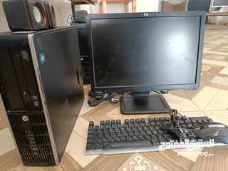  1 ثلث اجهزة كمبيوتر hp مستعملة مع كامل ملحقاتهم  بحالة جيدة جداً