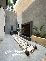  6 شقة شبه أرضية مفروشة للبيع 77م داخلي /77م خارجي في أرقى وأهدى مناطق عبدون  / ref 9523