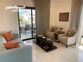  4 شقة فاخرة جدا في - عبدون - طابق اخير وروف واسع و مطل بفرش فاخر جدا (6601)