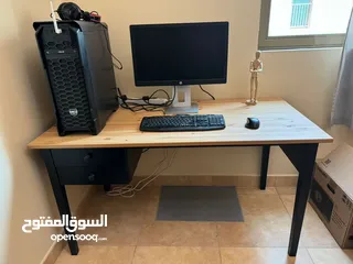  1 ikea desk and Ikea chair